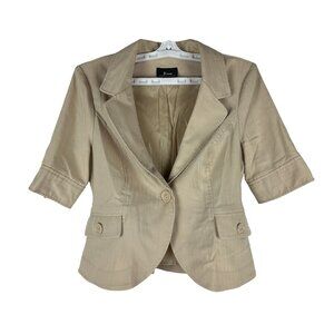 Byer California Girls Khaki 3/4 Sleeve Blazer Jacket Size XL